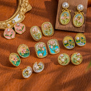 handmade baroque pearl earrings