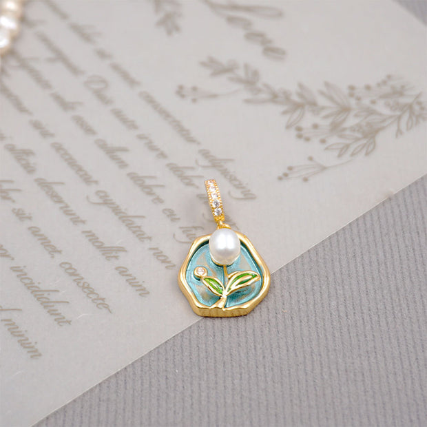 French Style Monet Oil Painting Necklace