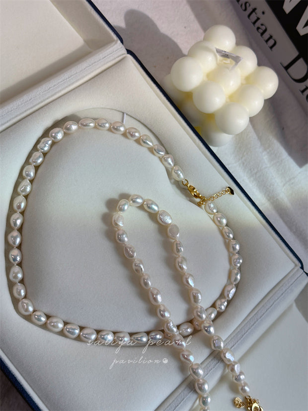 baroque shaped natural freshwater pearl necklace