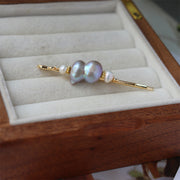 handmade wire wrapped vintage french baroque pearl hair clip