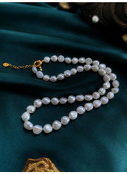 baroque shaped natural freshwater pearl necklace