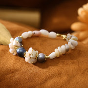 Woven Bud Pink Opal Natural Freshwater Pearl Necklace