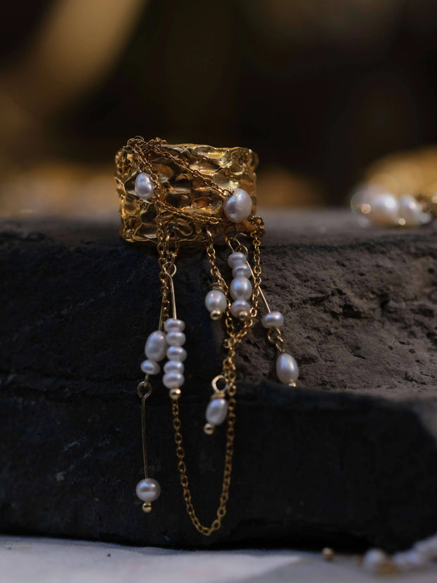 shattered elegance tassel ring