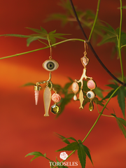 Ocean-style mermaid tears tassel earrings natural mother-of-pearl