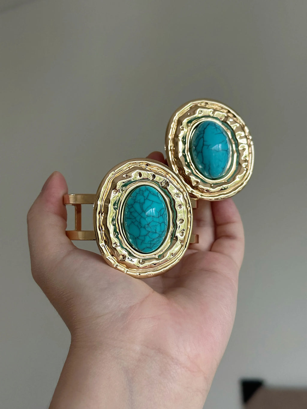Nile Gold blue ring & bracelet set