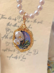 “Lily Love" baroque pearl pendant