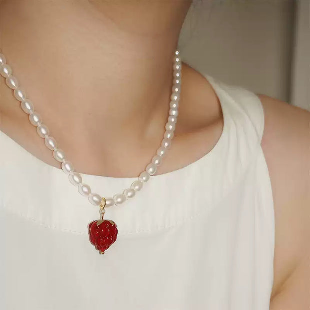 Disassembly non-fading 14K gold-plated pearl necklace