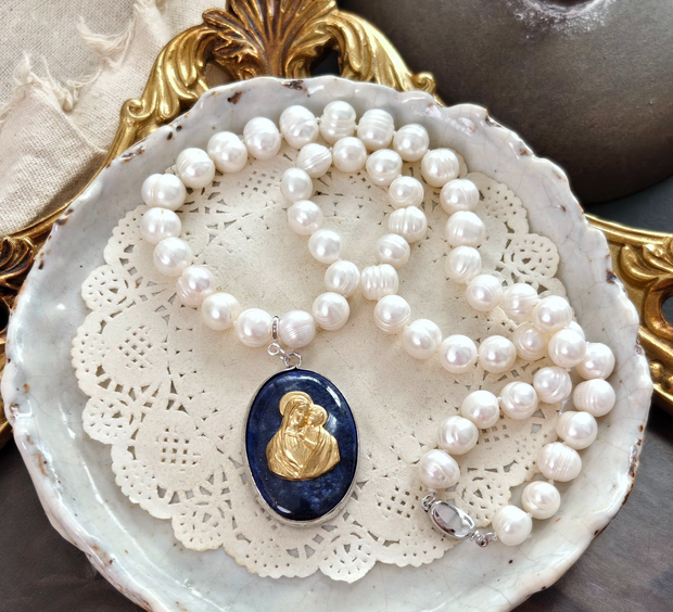artisan vintage german freshwater pearl necklace