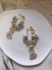 artisanal sea glass and pearl statement