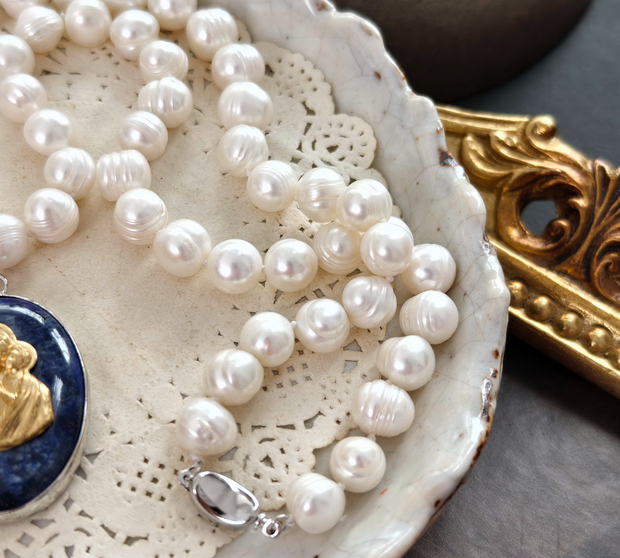 artisan vintage german freshwater pearl necklace