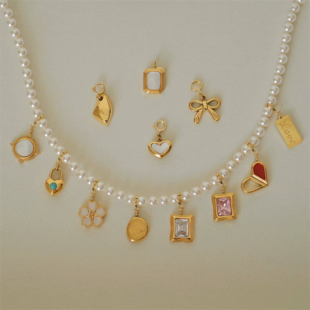 Disassembly non-fading 14K gold-plated pearl necklace