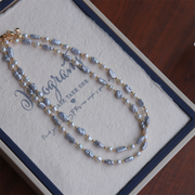 Retro freshwater hemp gray two-tone baroque pearl necklace