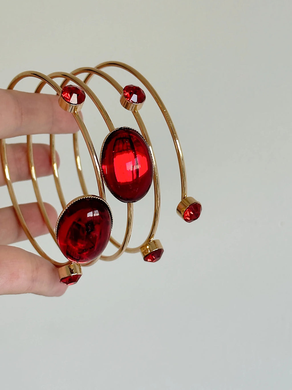medieval persian pigeon blood red bracelet and ring set