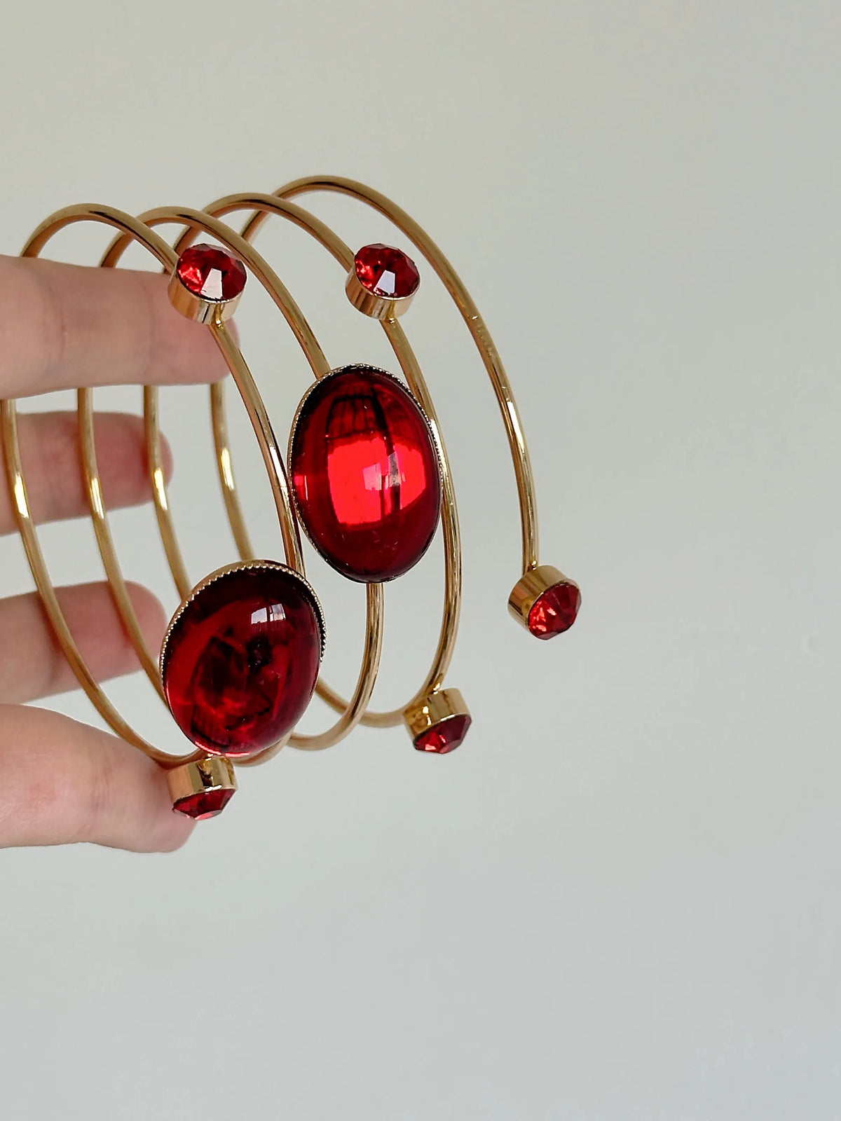 medieval persian pigeon blood red bracelet and ring set
