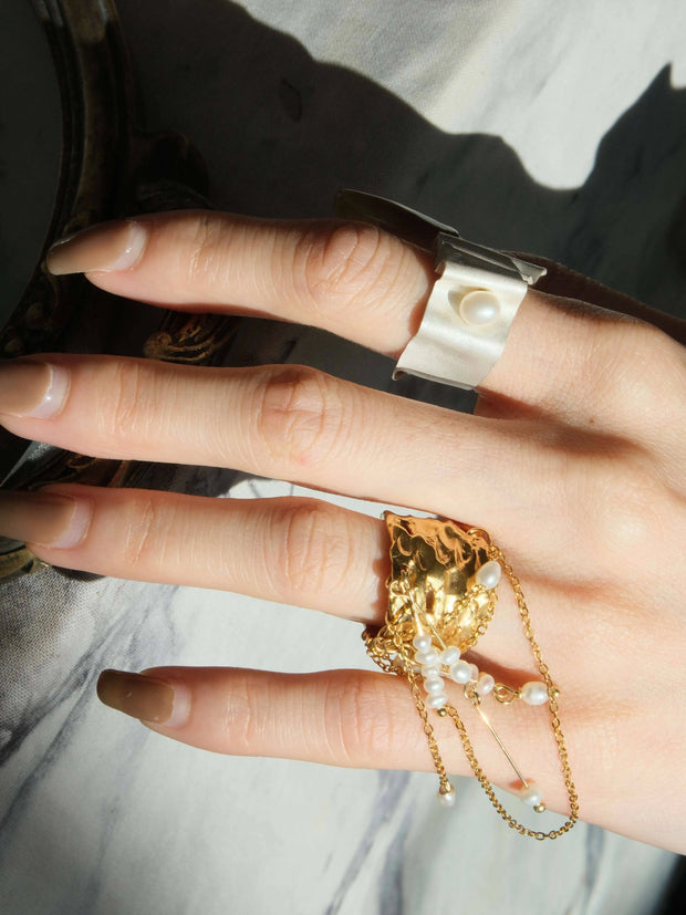 shattered elegance tassel ring