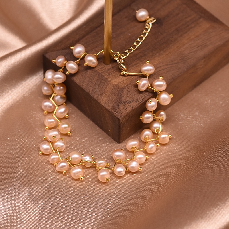 handmade natural baroque freshwater pearl bracelet