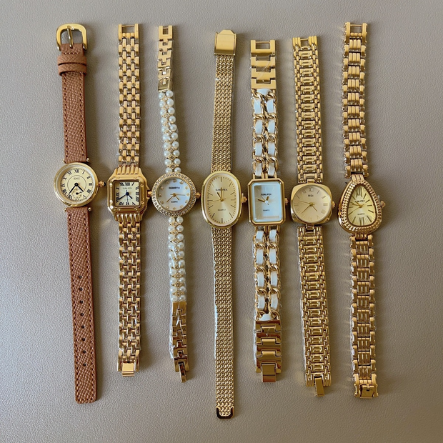 Original Vintage-inspired Steel & Gold Bracelet Watch