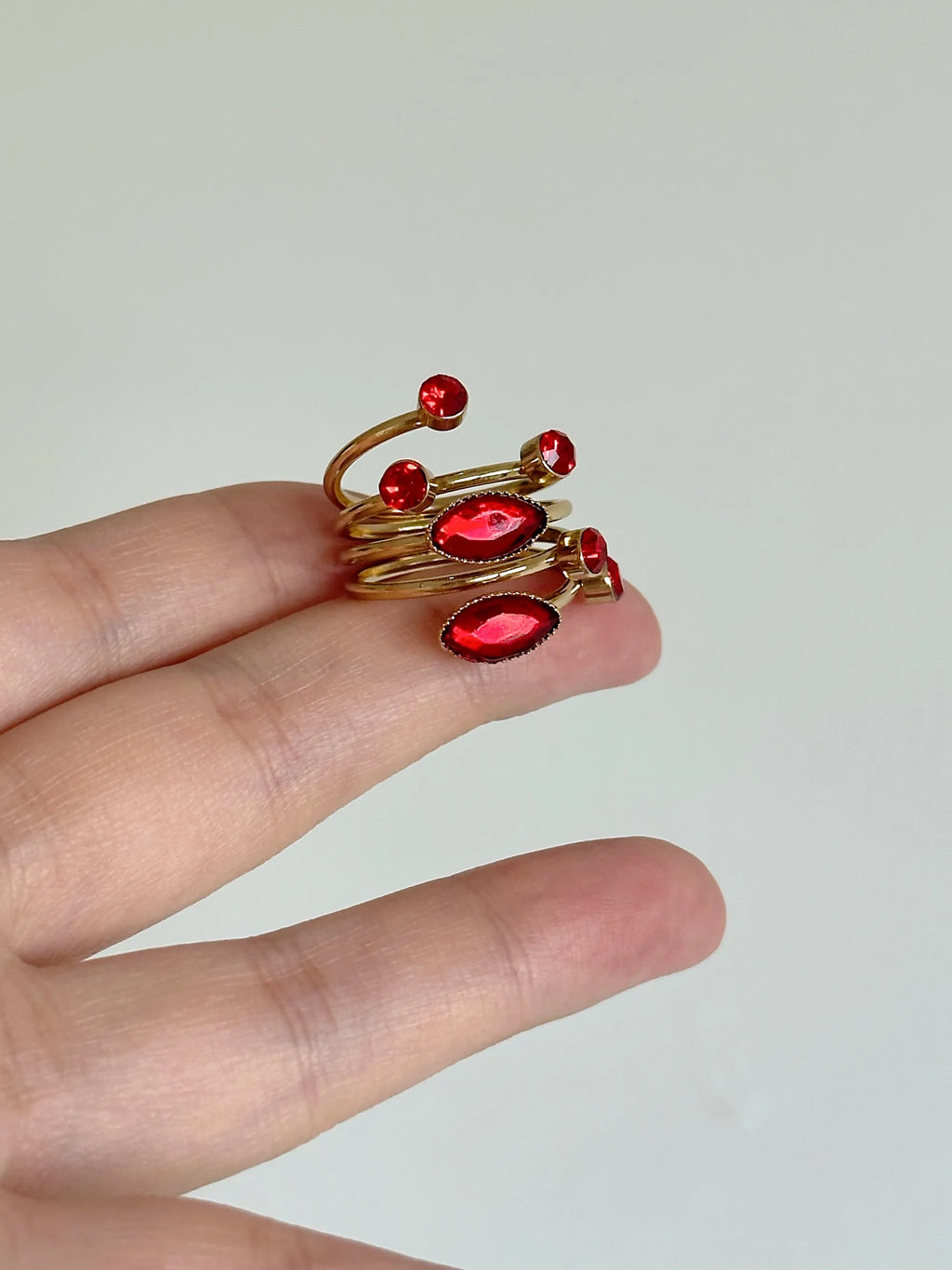 medieval persian pigeon blood red bracelet and ring set