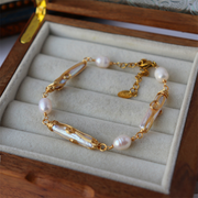 handmade baroque pearl bracelet