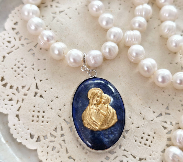 artisan vintage german freshwater pearl necklace