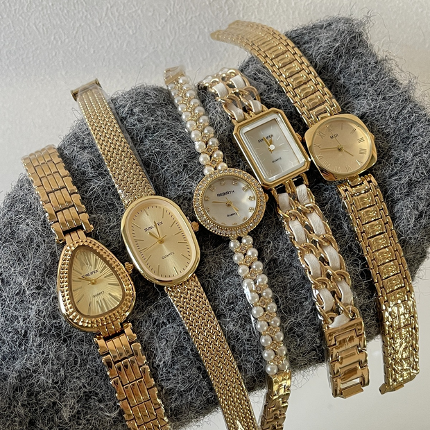 Original Vintage-inspired Steel & Gold Bracelet Watch