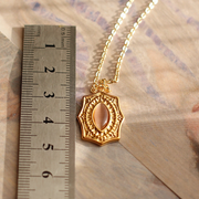 old glaze cross heart peach antique vintage pendant necklace