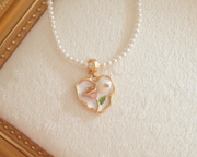 heart freshwater baroque pearl pendant