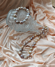 14K gold-filled earrings, necklace and bracelet DIY three-piece set