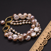 handmade natural baroque freshwater pearl bracelet