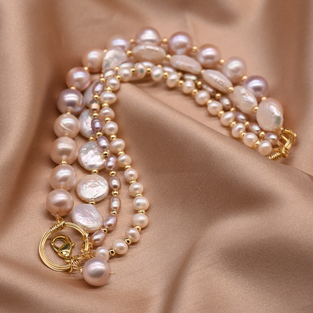 handmade natural baroque freshwater pearl bracelet