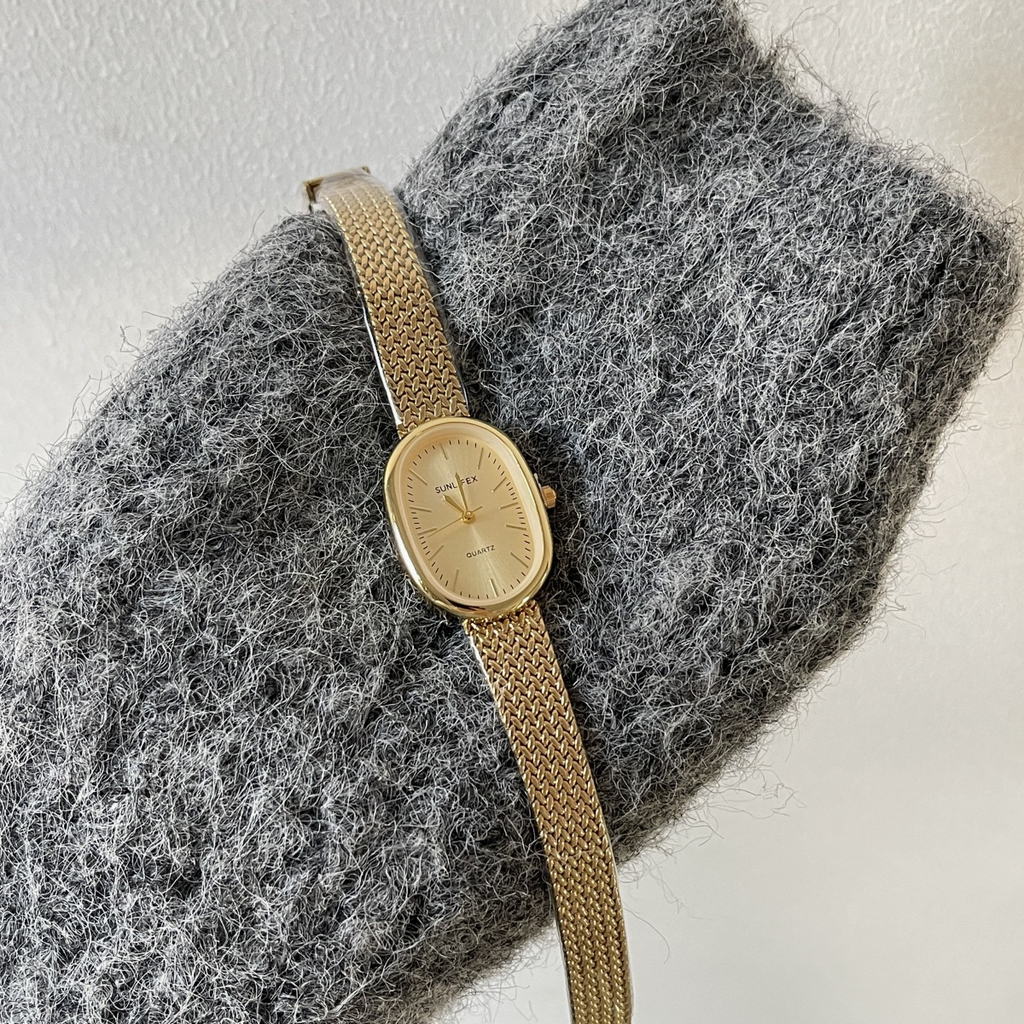 Original Vintage-inspired Steel & Gold Bracelet Watch