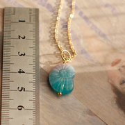 old glaze cross heart peach antique vintage pendant necklace