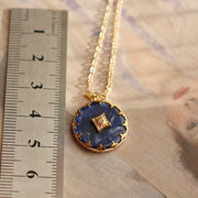 old glaze cross heart peach antique vintage pendant necklace