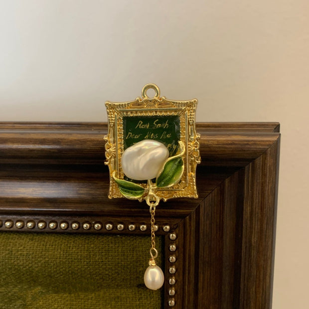 handmade baroque pearl pendant