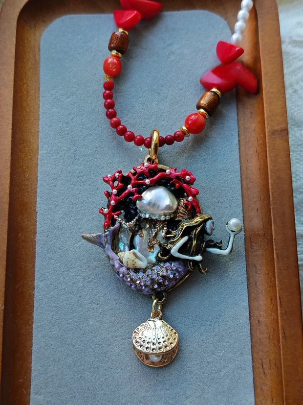 handmade baroque pearl necklace