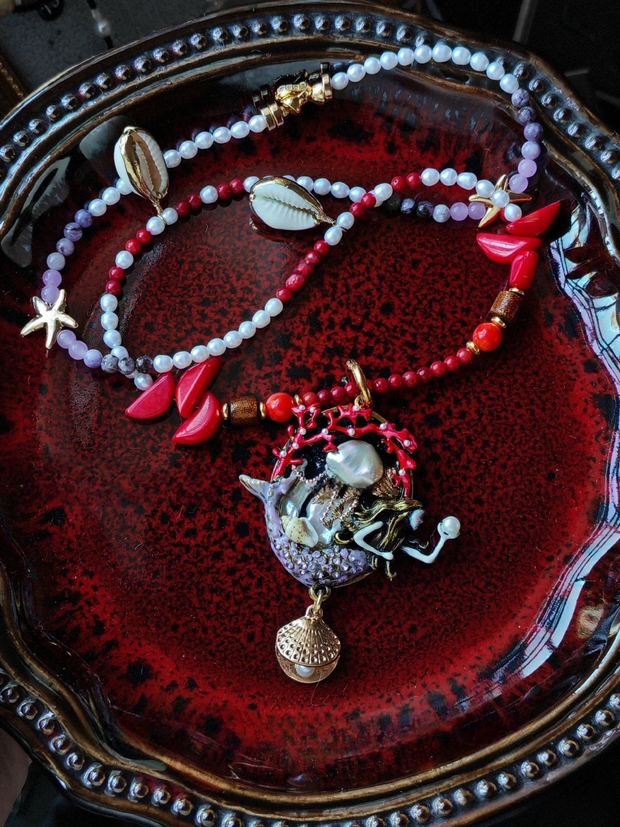 handmade baroque pearl necklace