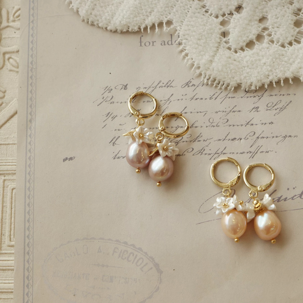 handmade baroque pearl earrings
