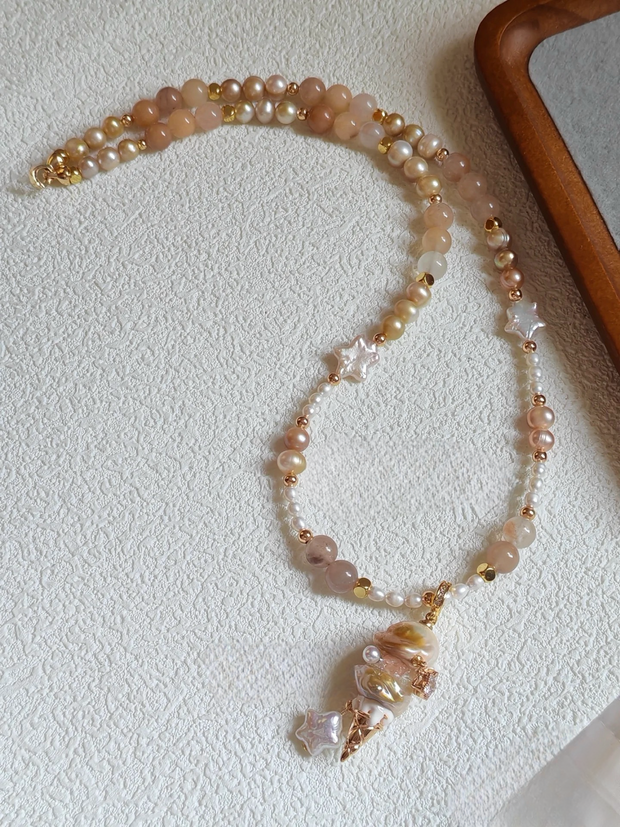 handmade baroque pearl necklace