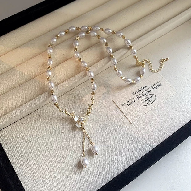 handmade baroque pearl necklace