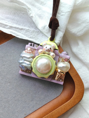 handmade baroque pearl camera pendant