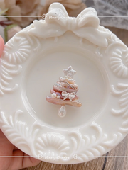 handcrafted Iridescent baroque pearl Christmas tree pendant