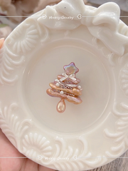 handcrafted Iridescent baroque pearl Christmas tree pendant