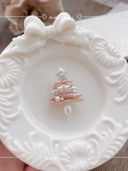 handcrafted Iridescent baroque pearl Christmas tree pendant