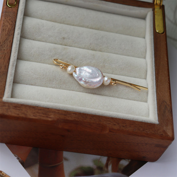 handmade wire wrapped vintage french baroque pearl hair clip