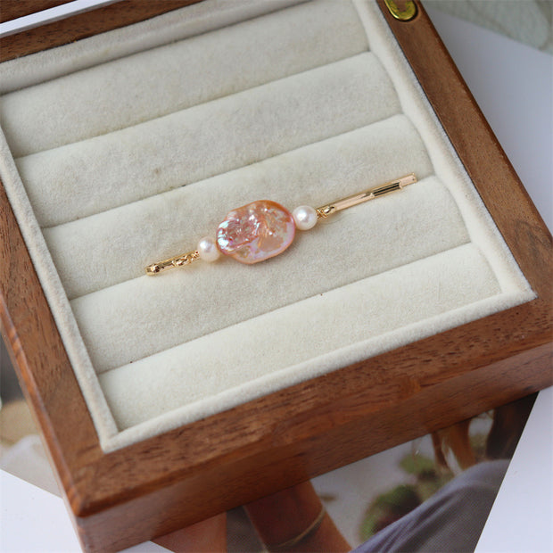 handmade wire wrapped vintage french baroque pearl hair clip