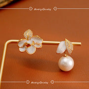 original handmade enamel flower earrings