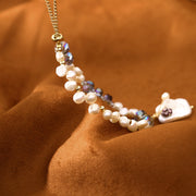 Original Baroque Green Crystal Freshwater Pearl Necklace