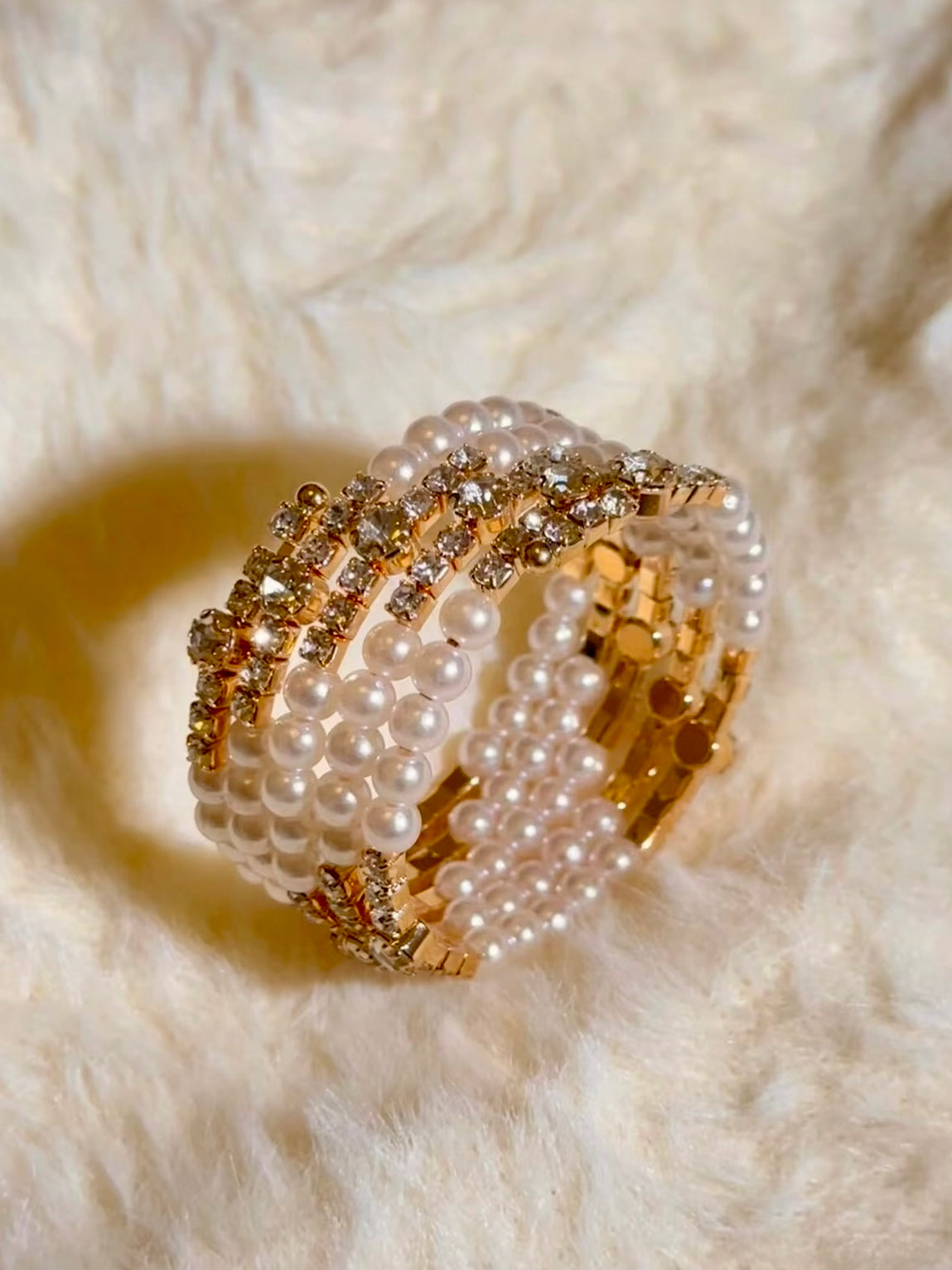 ziron pearl 18k plated bracelet