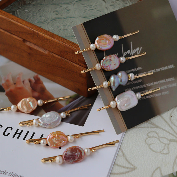 handmade wire wrapped vintage french baroque pearl hair clip