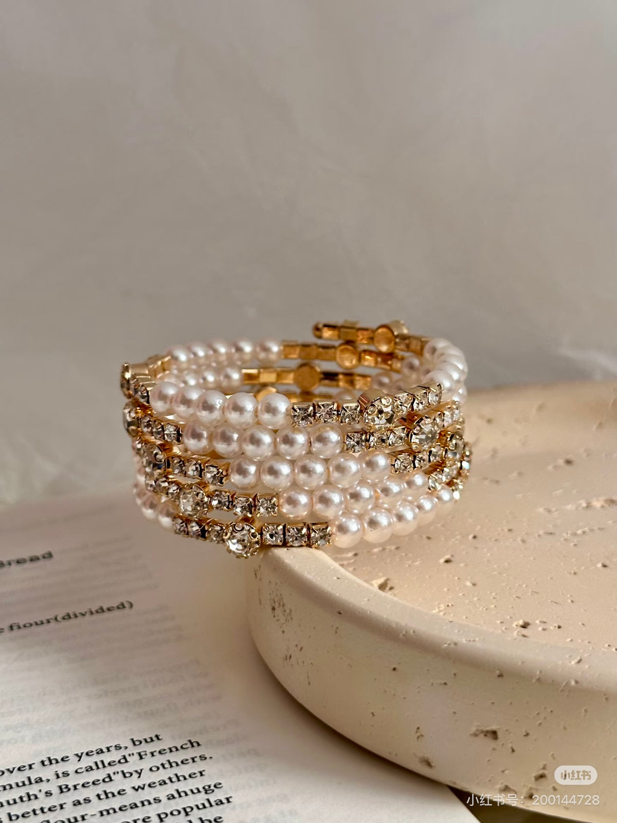 ziron pearl 18k plated bracelet